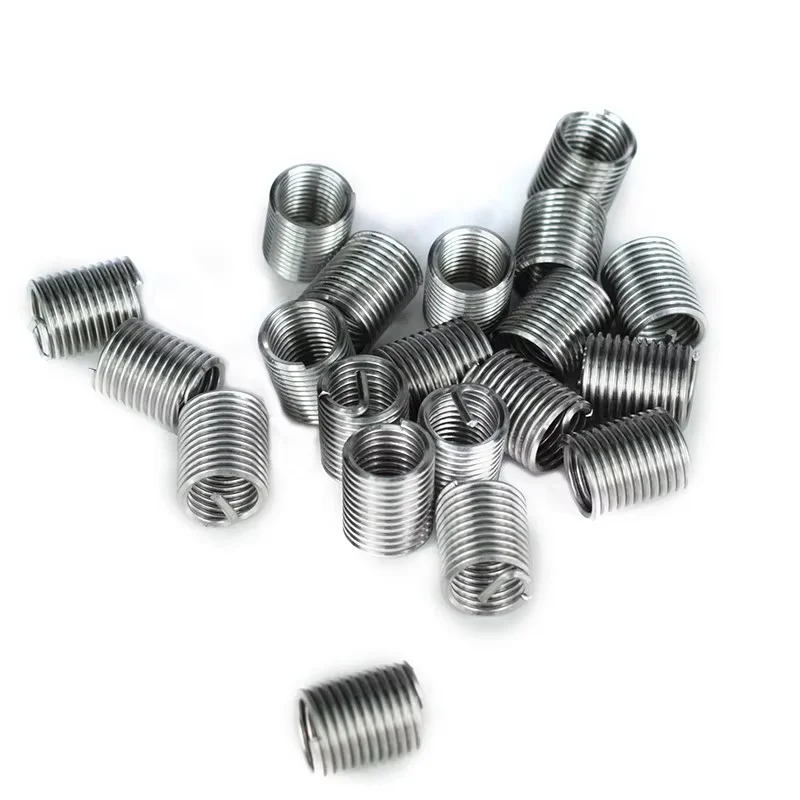 1 pc 스테인레스 스틸 나사 삽입 M3-M14 1.5D-2.0D 손상된 스레드 복원 도구 스레드 수리 삽입 키트