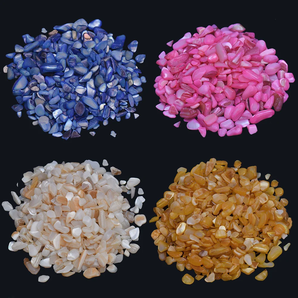 Vibrant Natural Crushed Shell Beads for Weddings, Vase Fillers, Home Decor, and Crafts