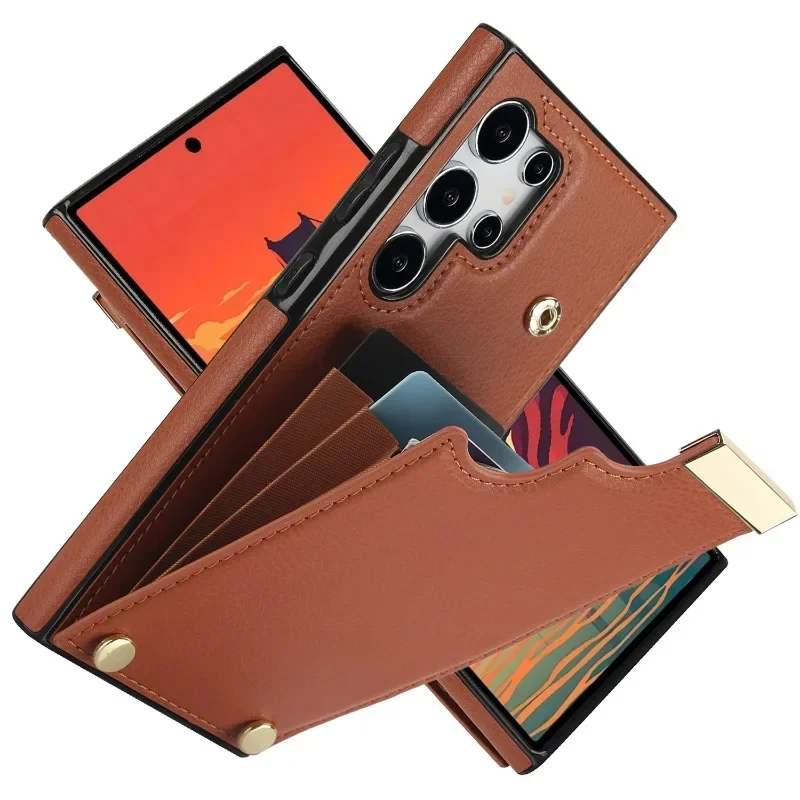 Elegant Leather Phone Case with Card Slot and Wallet Cover