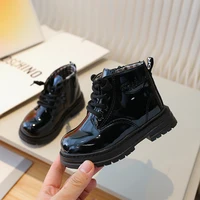 Fashion Kid Chelsea Boots Girl British Style Child Shoe Ankle PU Leather Boot Autumn Spring Waterproof Boy Shoe Boot 2