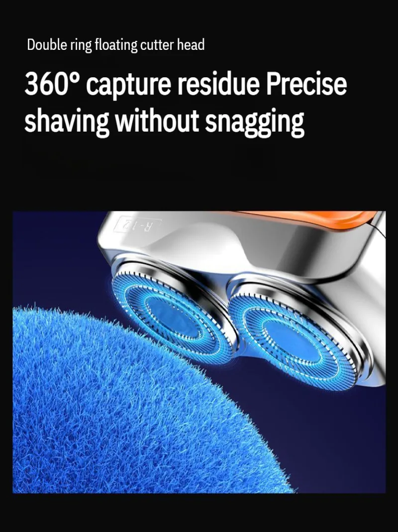 Men's Dual Head Magnetic Suction Electric Shaver USB Charging Waterproof Portable Mini electric shaver electric razor cordless shaver