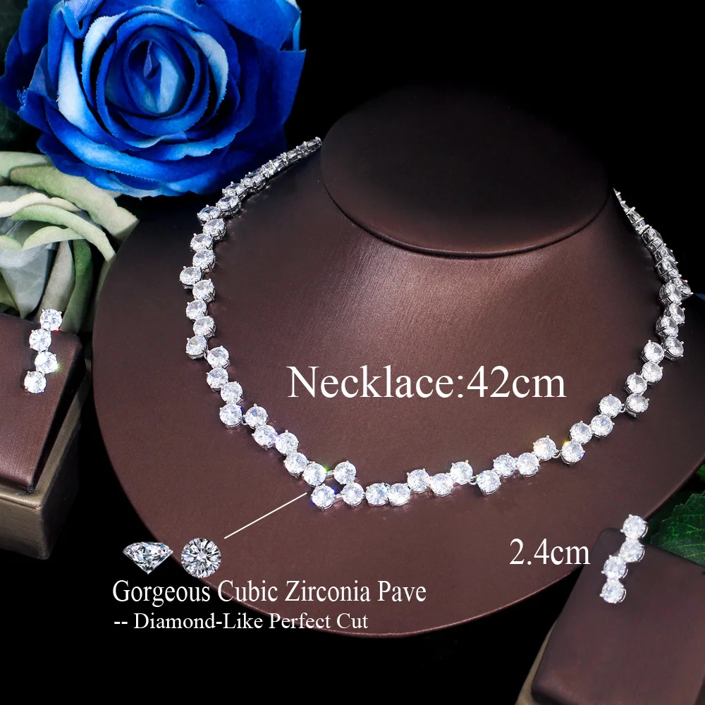 Amazon.com: Bridal Jewelry Set, Bridesmaid Jewelry Set, Bridal Choker  Necklace, Silver Plated Leaf Flower Crystal Backdrop Necklace Set, Prom  Jewelry (Silver, Necklace & Earrings W/White Pearl Backdrop) : Handmade  Products