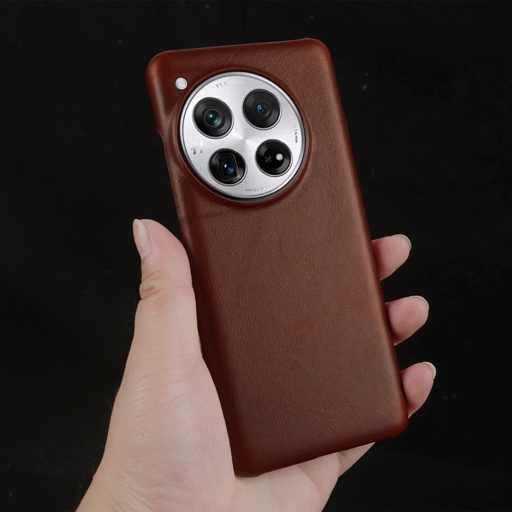 Vintage Oil Wax Genuine Leather Phone Case - Retro Back Cover