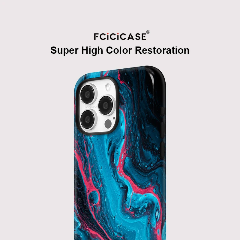Fcicicase For Magsafe Phone Case for iPhone Air 17 16 15 14 13 12 11 Pro Max Magnetic Wireless Charge Painting Pattern Cover