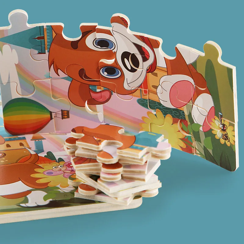 Montessori Wooden 3D Puzzle for toddlers 5