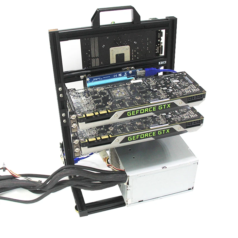 2GPU 3GPU 4GPU EATX large motherboard chassis open rack desktop chassis multi-graphics card cooling bracket