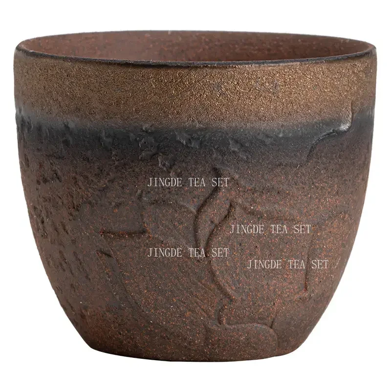 100ml Gilded Iron Glazed Tea Cup Household Ceramic Kung Fu Tea Set Small Chinese Tea Cup Small Capacity Drinking Utensils