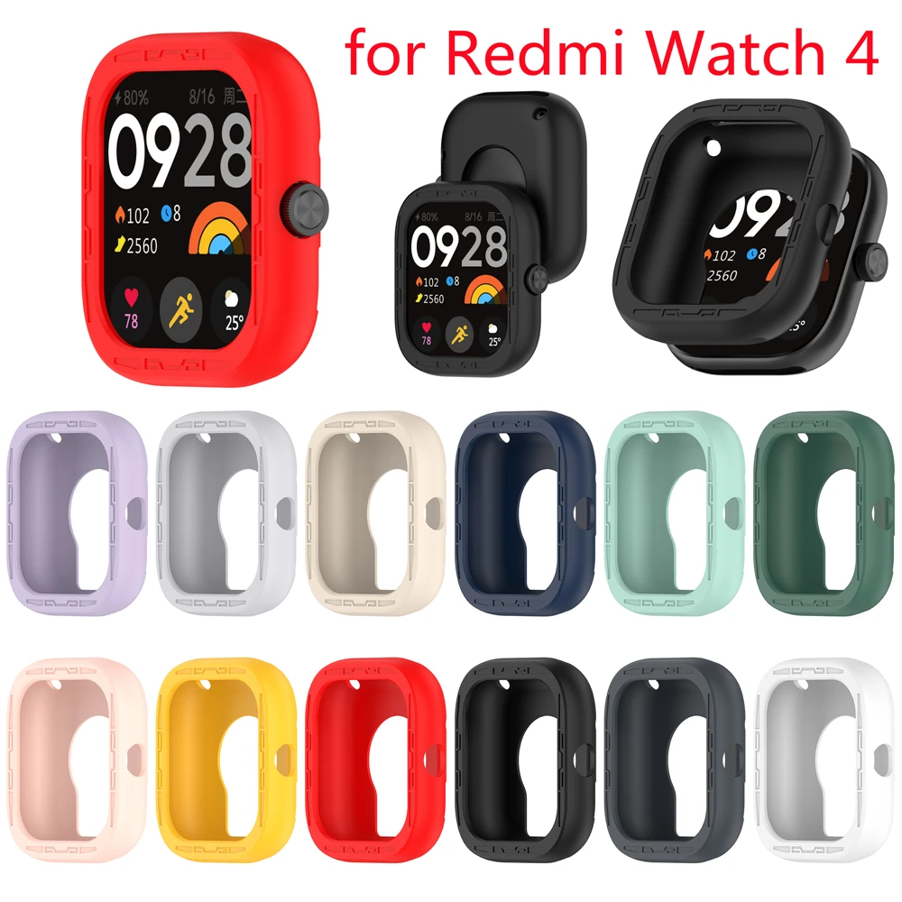 

Силиконовый чехол для Redmi Watch 4, защитный чехол, сменный защитный чехол для Redmi Watch 4, аксессуары для корпуса смарт-часов