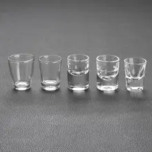 5Pcs Luxury Crystal Glass Vodka Glass Transparent Small Goblet Liqueur Cocktail Creative One Mouth Bar Bullet Glass New Product