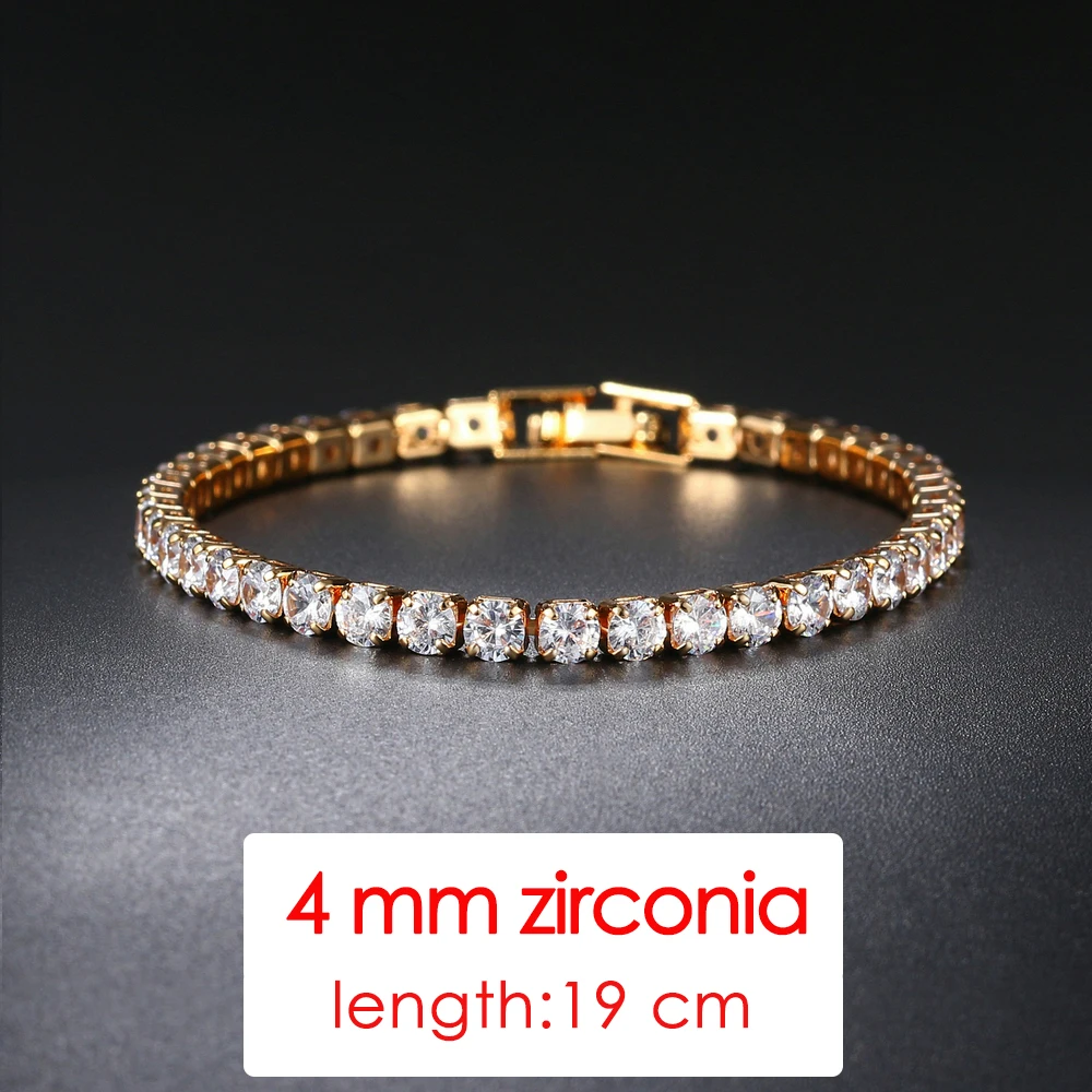 Rose Gold Cubic Zirconia Tennis Bracelet - Elegant Fashion Jewelry Gift