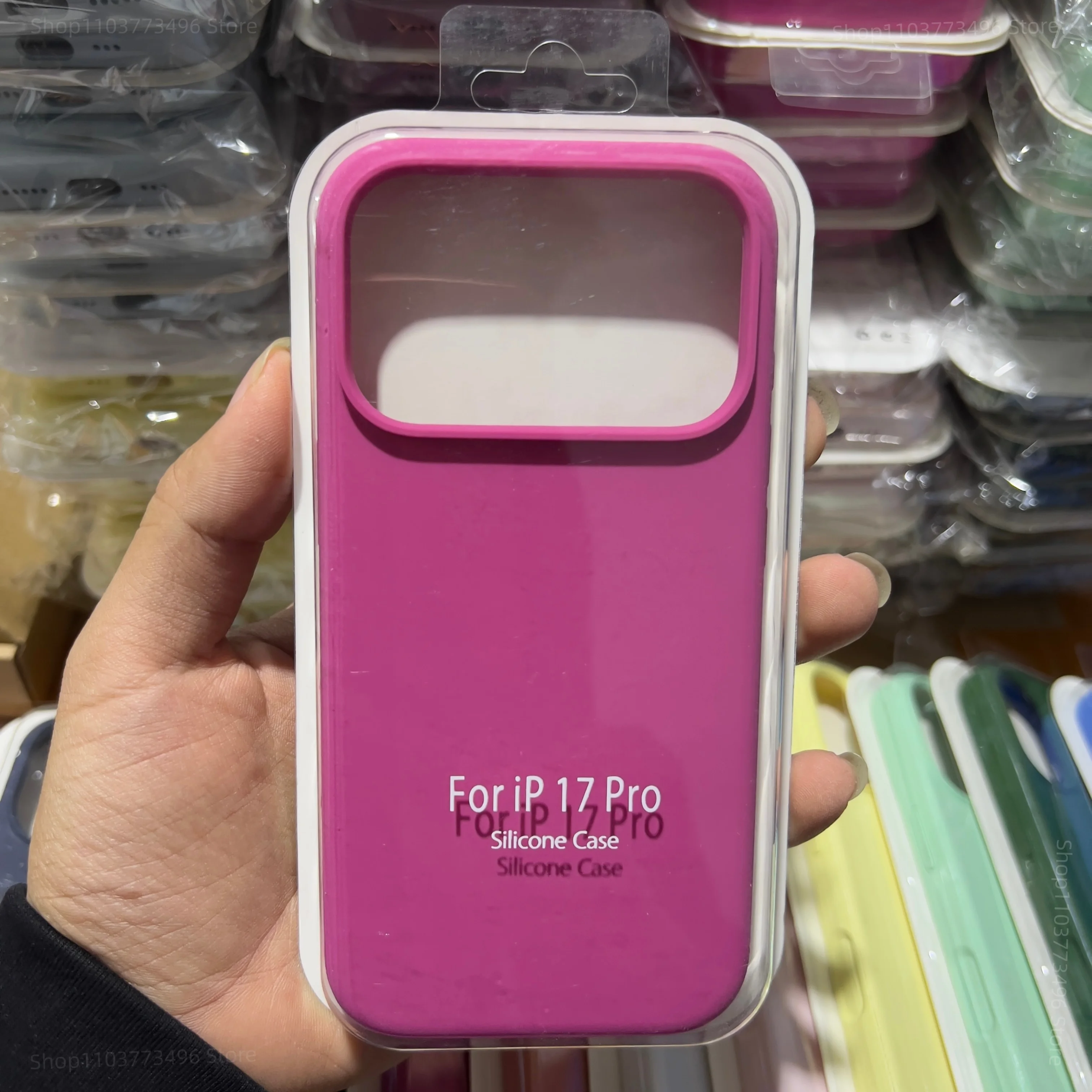 ตัวเลือกสินค้า เคสซิลิโคนนุ่ม สัมผัสเหมือนผิวจริง สำหรับ iPhone 17 Pro Max สีลูกกวาด