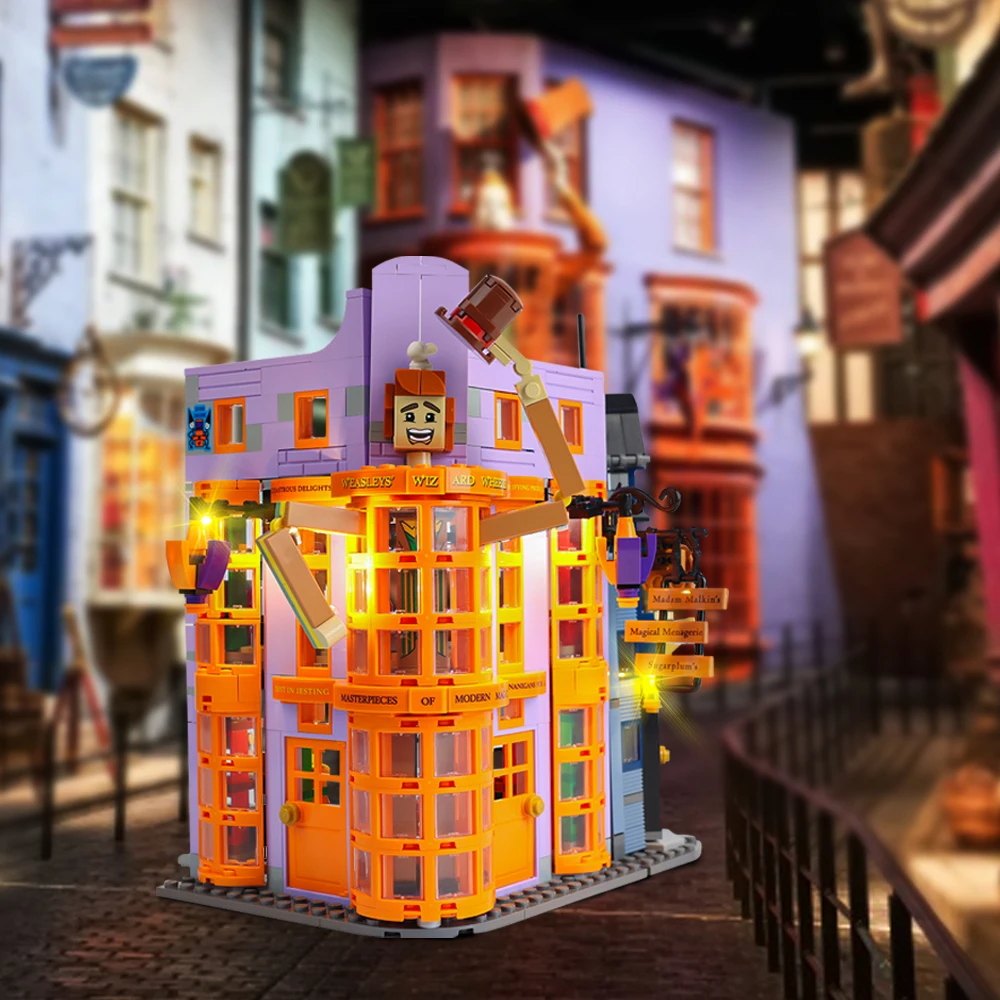 Kit Luce Led Easylite Per Il 76422 Diagon Alley Weasley Wizard Sighes Giocattoli Fai Da Te Set Solo Kit Di Illuminazione