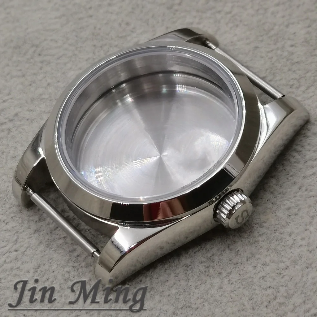 Premium Men's Watch Case with Sapphire Glass and Strap Parts, 36mm/40mm S Crown