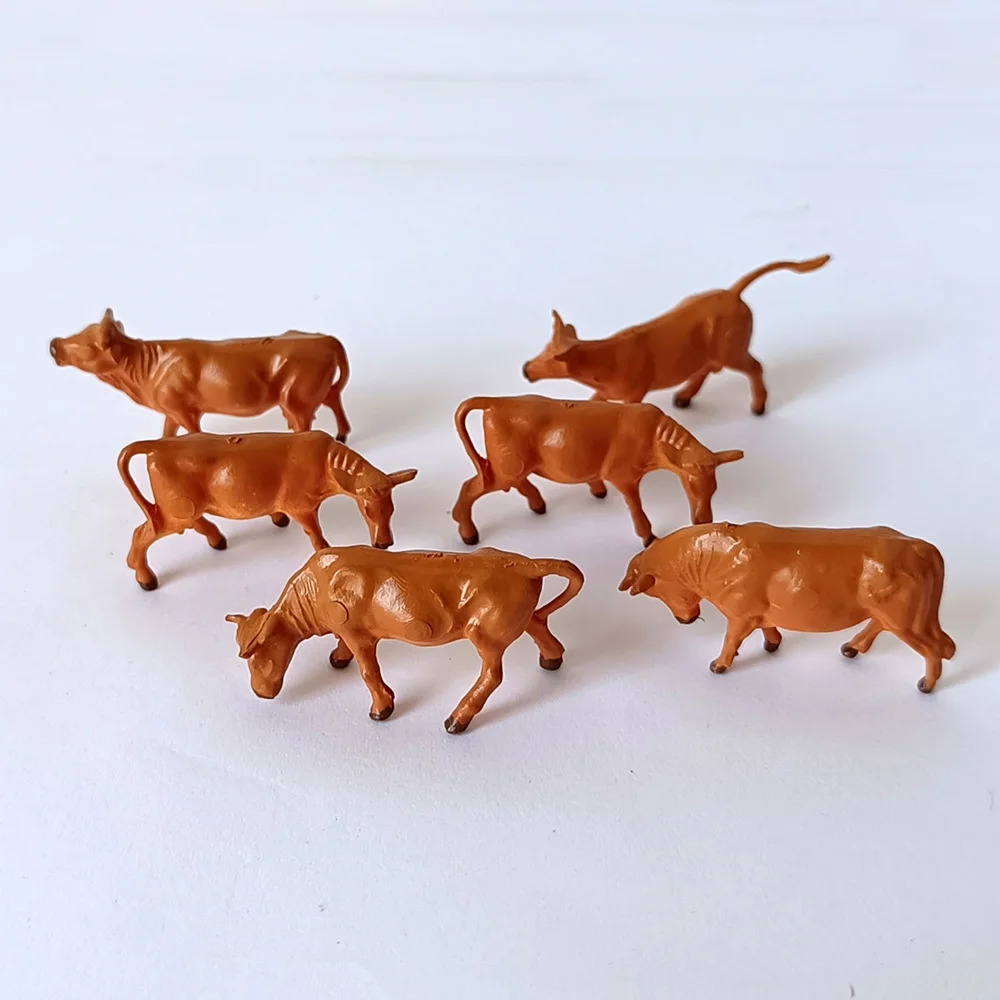 

Миниатюрные желтые весы для скота, 6 шт., мини-украшения, белые модели кошек, настольные декоративные поделки для дома