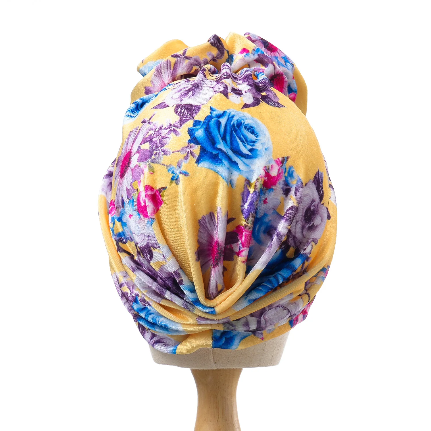 New Bohemia Printed Turbans For Women Muslim Hijab Caps Head Scarf African Headwear Turban Hat Ladies Hair Accessories 5