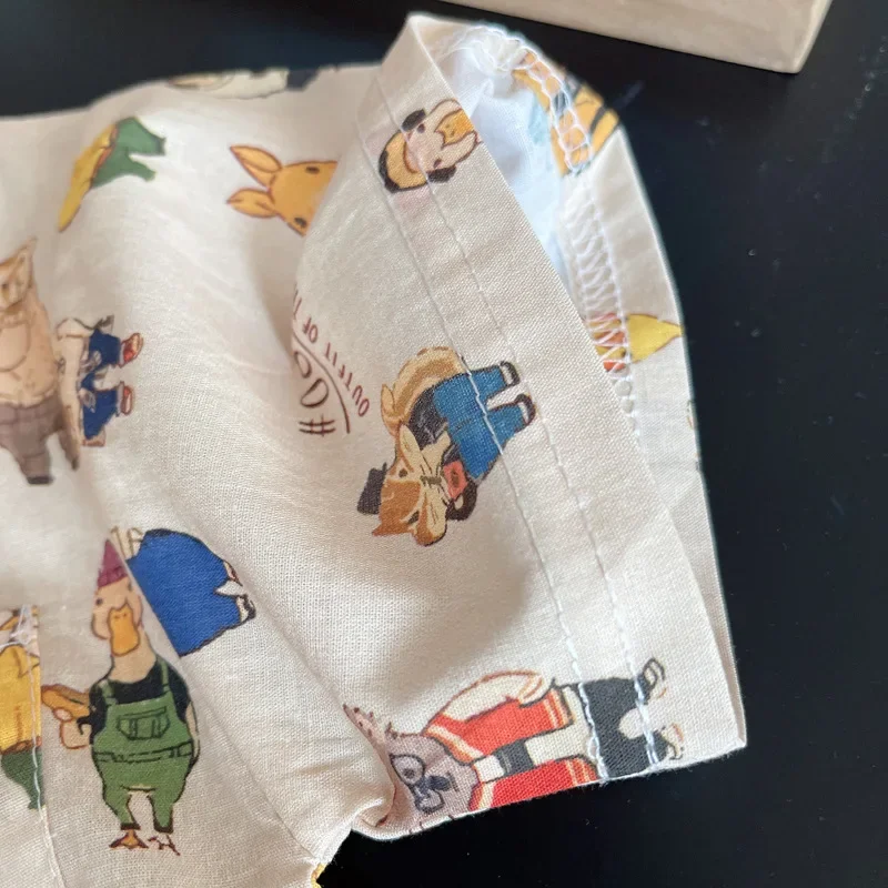Summer Baby Boys Cartoon Outfit - 2-Piece Shirt  Shorts Set