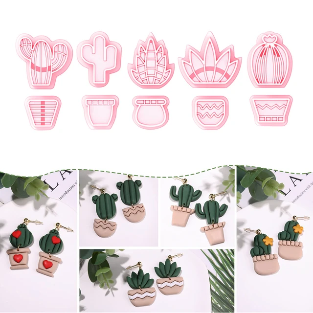 Clay Cutters for Polymer Clay Jewelry Cactus Shape Pottery Earrings Making  Potted Plant Mold Ceramic Pendant Craft Supplies Tool - AliExpress