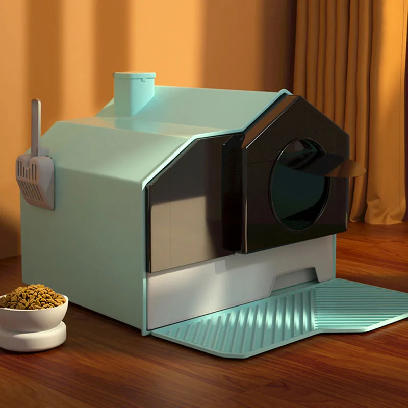 

Hut Enclosed Cat Bedpans Litter Box Extra Large Outdoor Portable Tray Sanitary Cat Bedpans Villa Areneros Gato Cat Litter House
