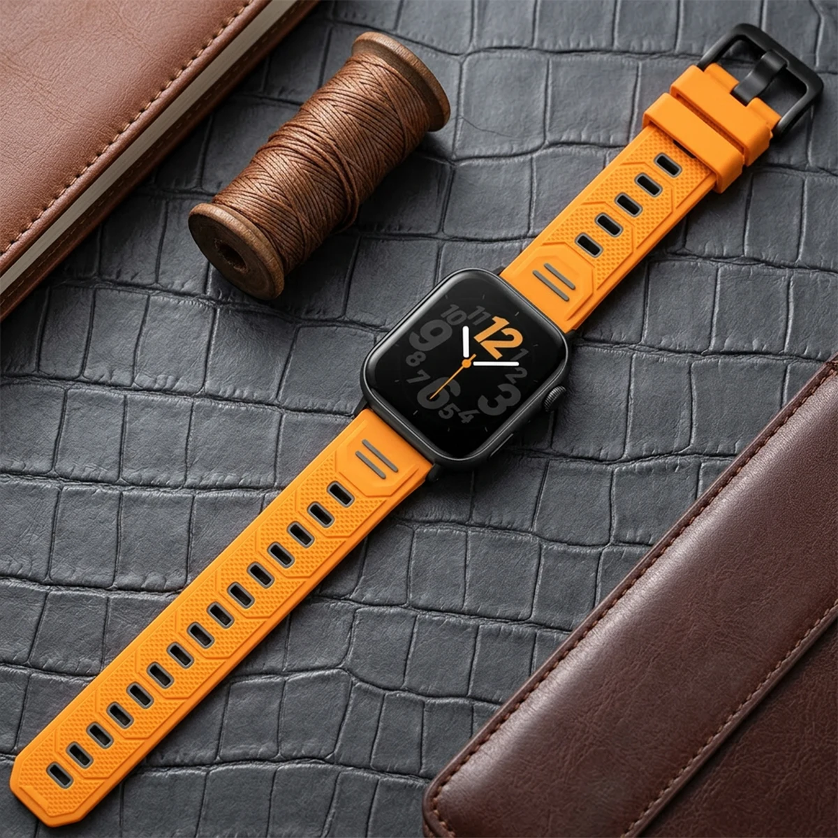 Two-Tone Breathable Silicone Sport Band - Adjustable Soft Strap Bracelet