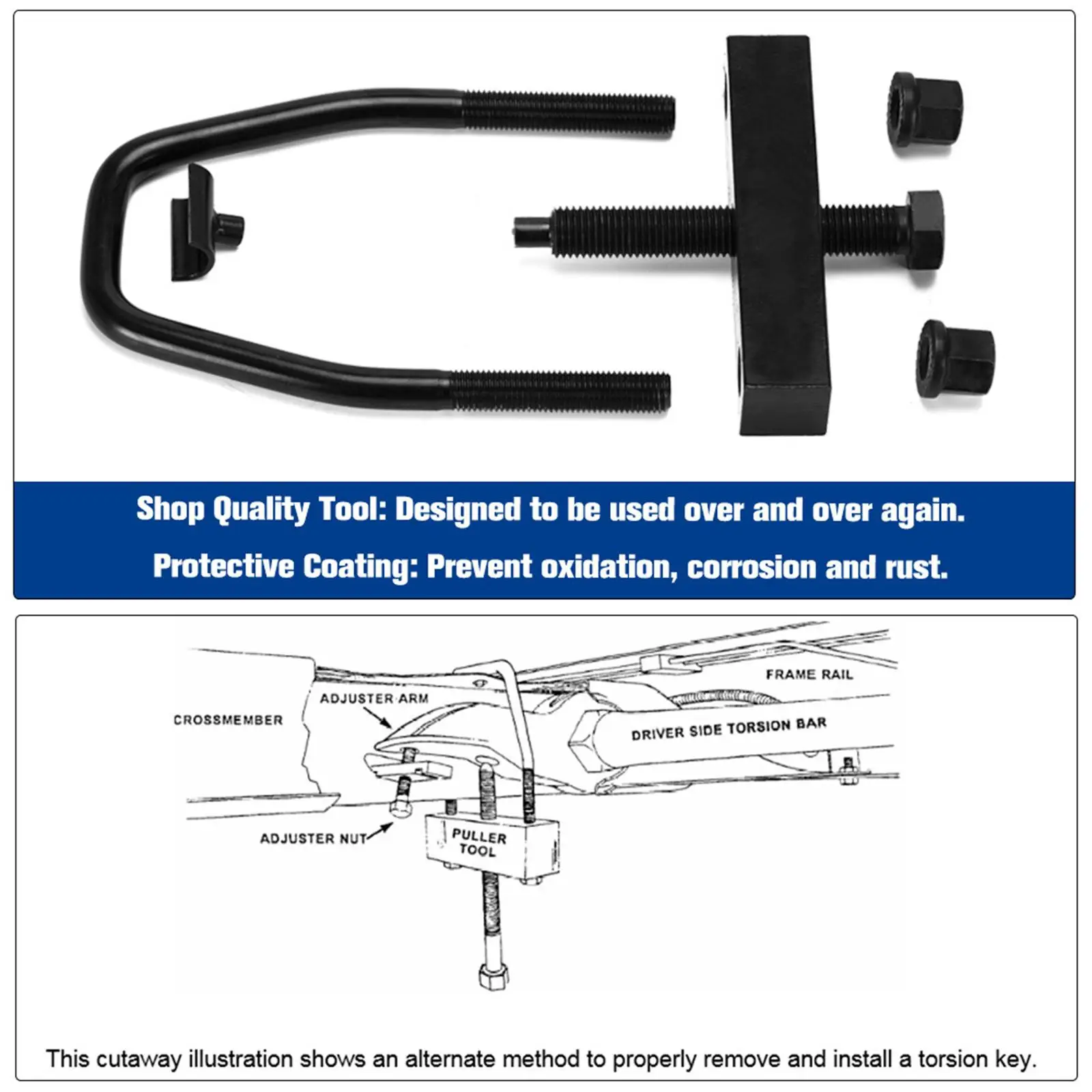 Universal Torsion Bar Key Unloading Tool Steel Front Heavy Duty Metal Suspensions for Ford GMC Trucks