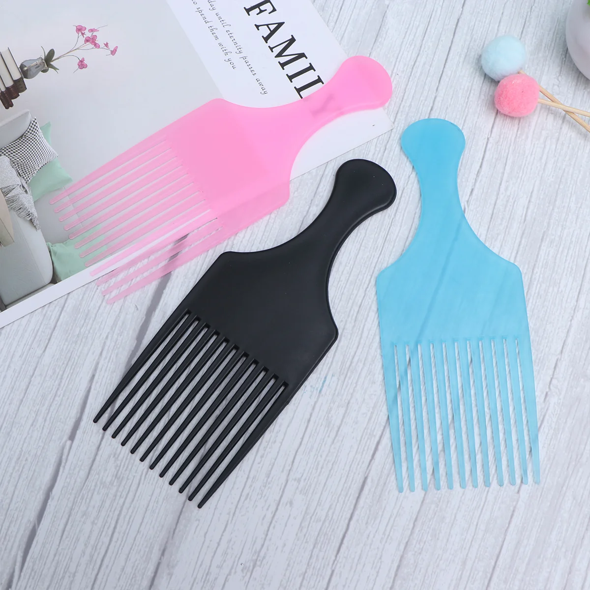 

Wide Hair Combs Hair Pick Comb Rake Combs Hair Styling Comb for Men 6pcs