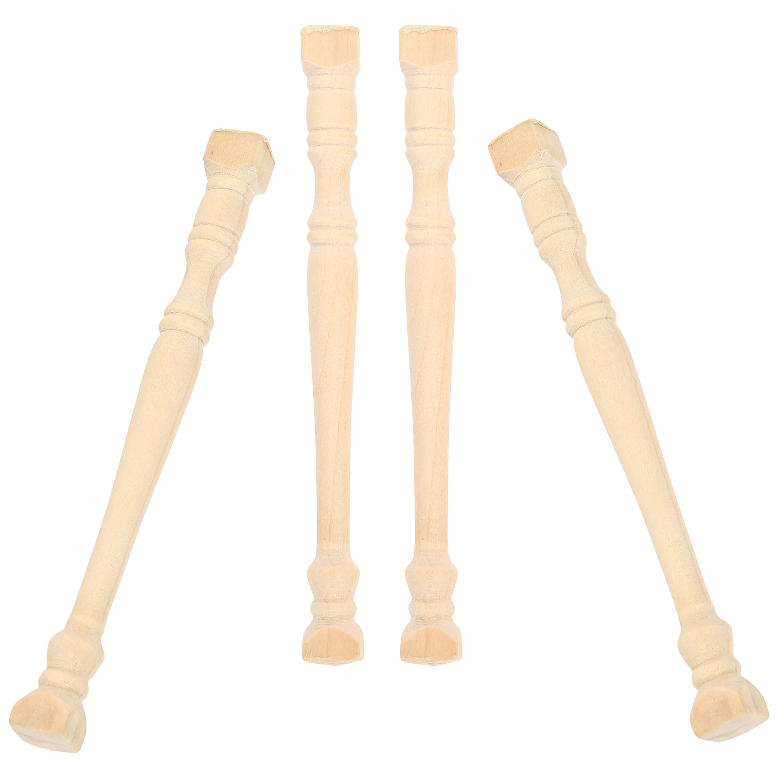 

4 Pcs Roman Pillars Mini Houses for Miniature Accessories Furniture Wood Micro Scene