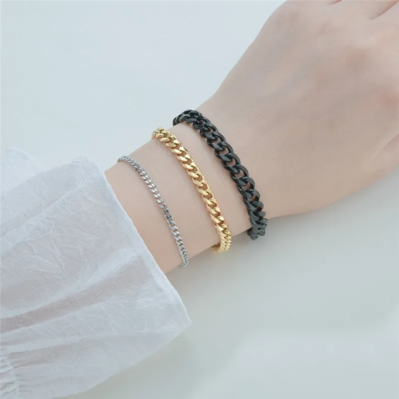 LETAPI Stainless Steel Curb Cuban Chain