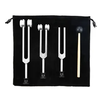 3Pack Tuning Fork Set(128Hz, 256Hz, 512Hz) Tuning Fork Kit for Healing, Chakra, Sound Therapy, Sonic Slider Fork(Silver) 1