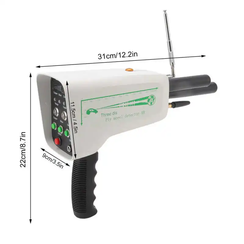 Metal Detector Device 30m Depth 1000m Range A8 Display Protection Handheld Metal Detector for Outdoor 100‑240V