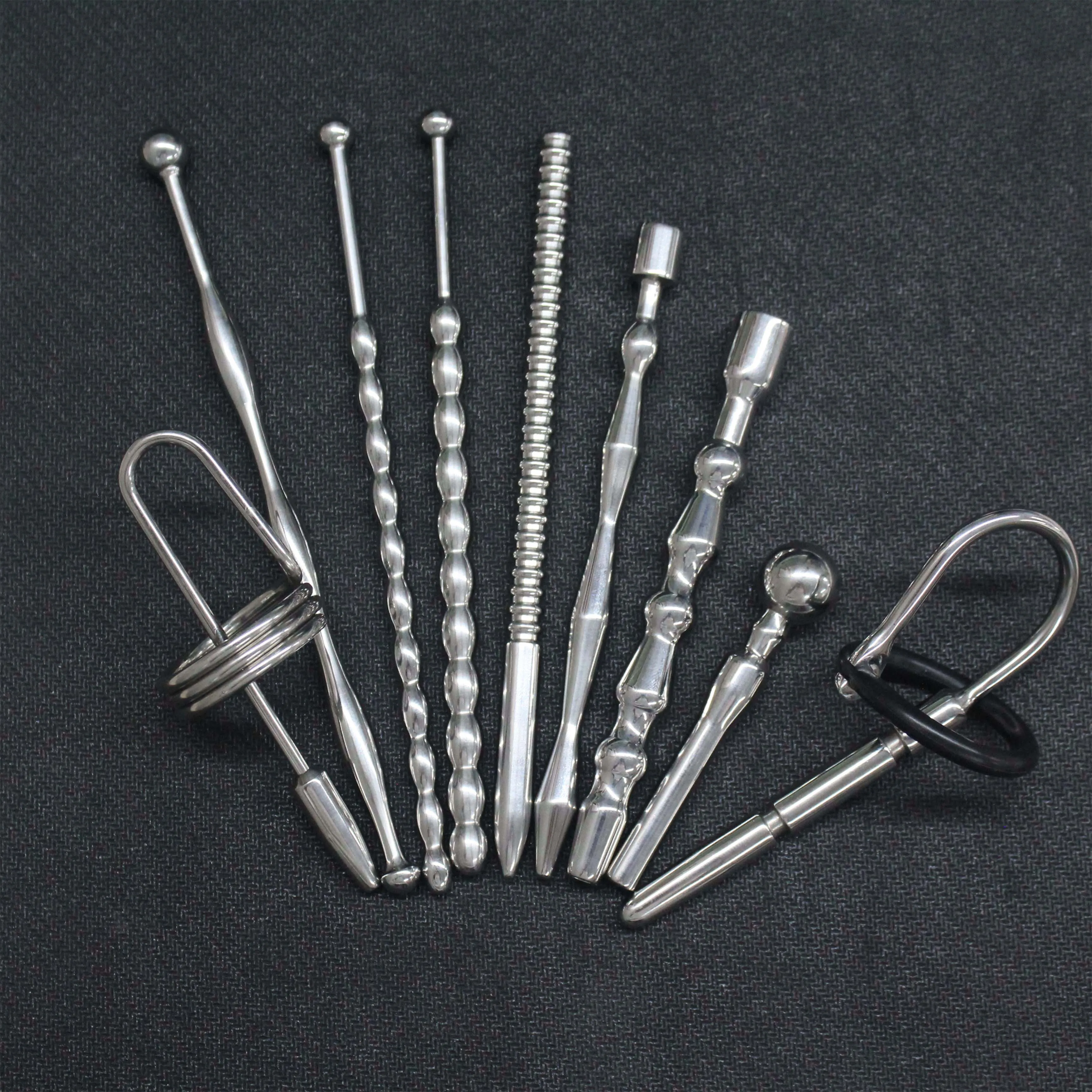 Stainless Steel Penis Dilator Plug Sounding Urethral Plug Beads Dilator Tube Stretching Plugging Rod Horse Eye Expander Sex Toys