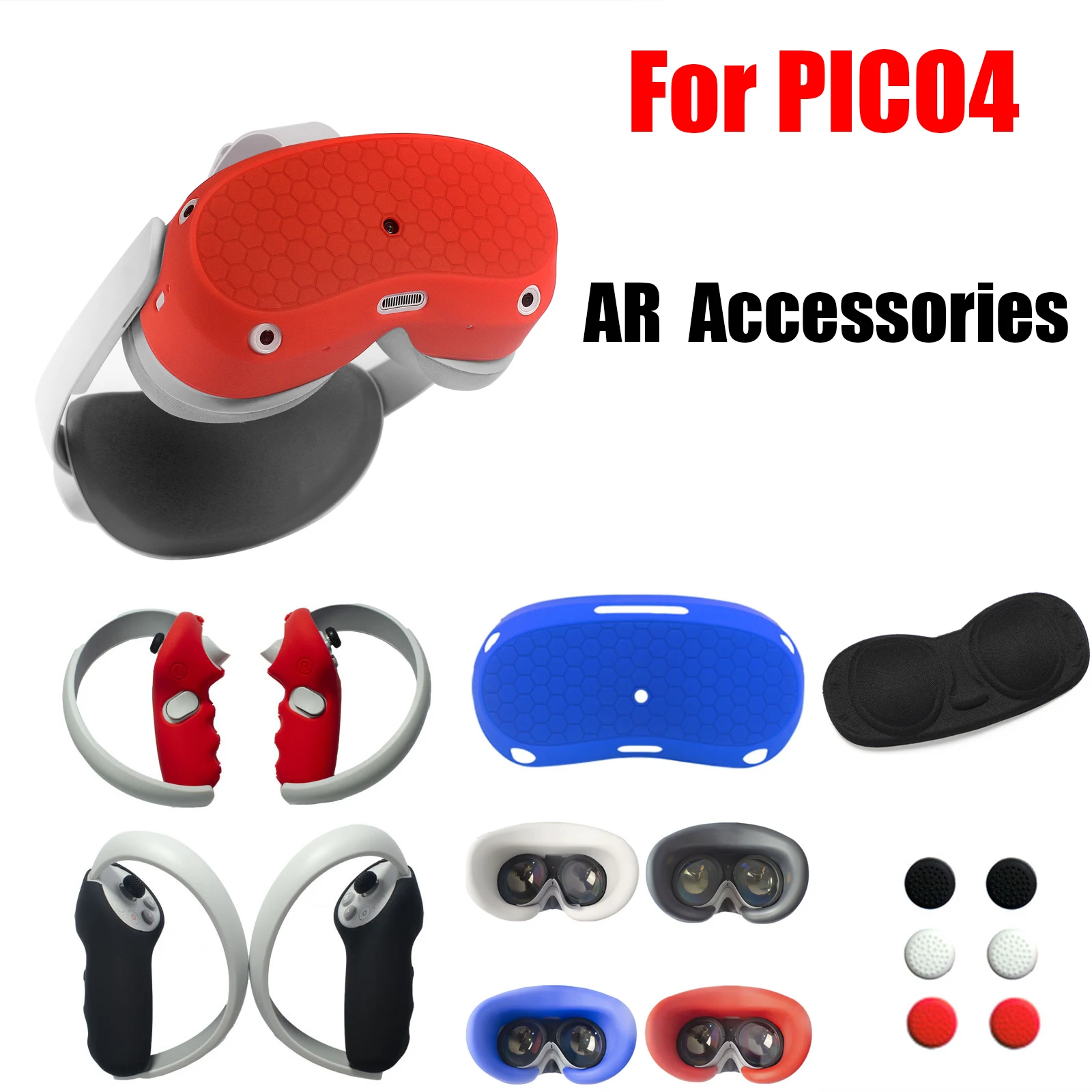

New Upgrade For Pico 4 VR Protective Cover Set VR Touch Controller Shell Case With Strap Handle Grip For PICO 4 Accessories