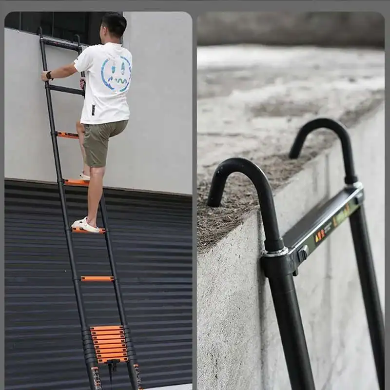 Multifunction Folding Ladder Aluminum Alloy Telescopic Ladder Thickened Herringbone Portable Lift Engineering