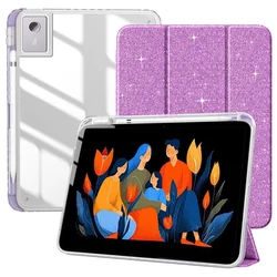 Lenovo Tab 11 - inch Smart Glittering Cover with Pencil Holder for Xiaoxin Pad 11 2024 (PURPLE)
