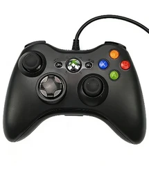 Ergonomic Dual Vibration Wired USB Gaming Controller with No - Delay Joystick (Black)