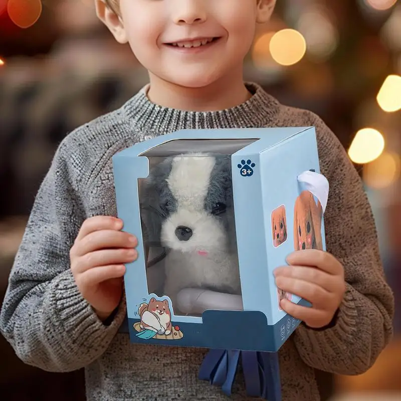 Realistic Plush Simulation Smart Dog Children Toy Can Walking And Call Electric Plush Robot Pet Dog Toddler Christmas Gift 0-7 3