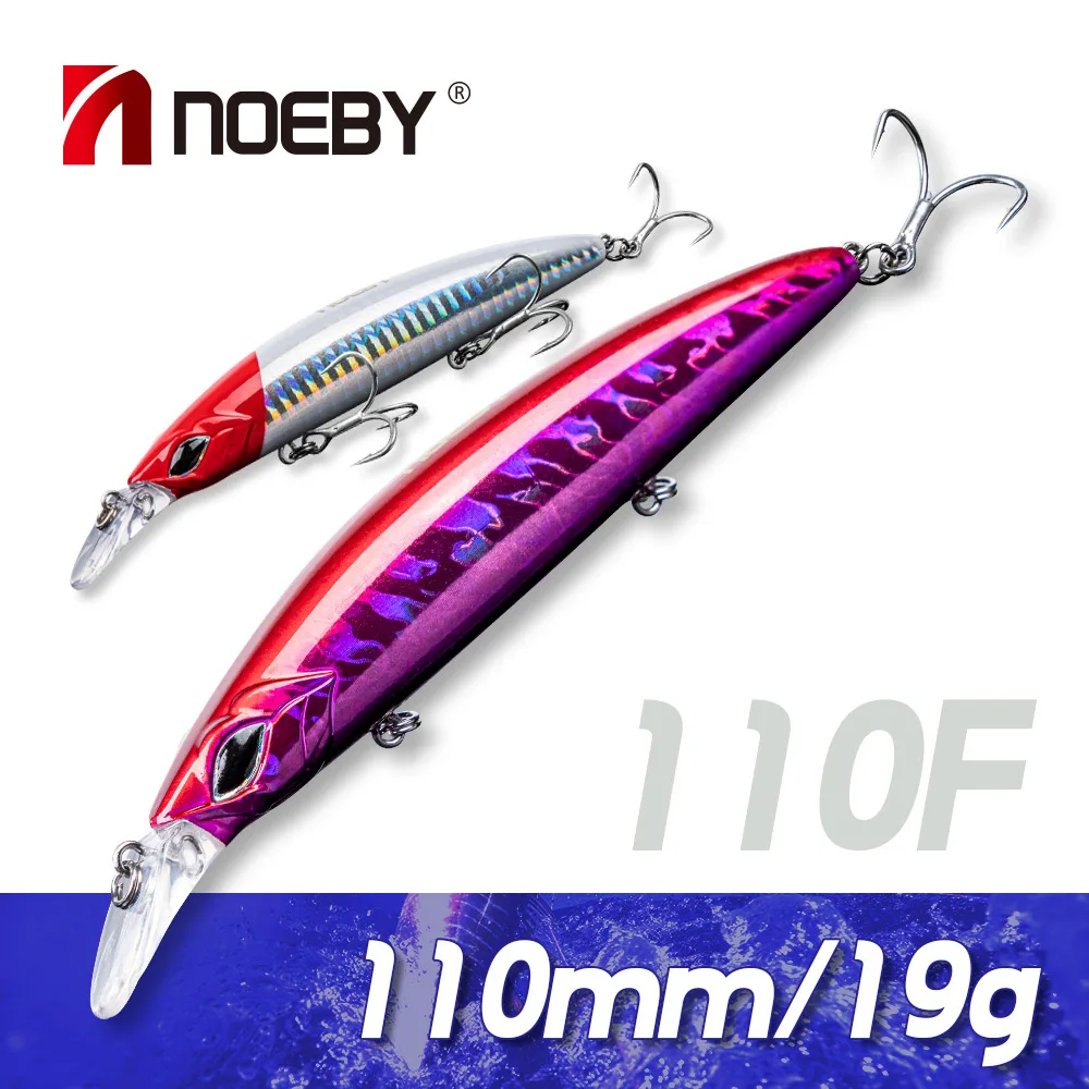 

Рыболовная Приманка в виде гольяна Noeby, 110 мм, 19 г, длинное забрасывание, плавающие воблеры, искусственная жесткая приманка для морской окуня