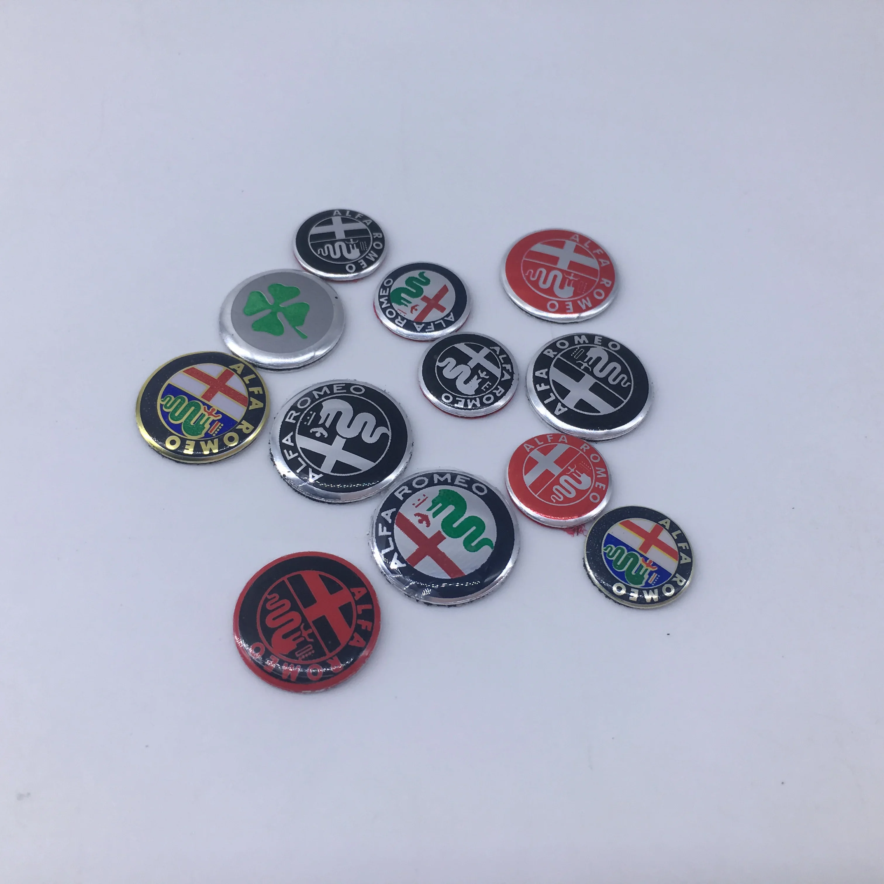 20-Piece Set of Aluminum Car Key Emblem Stickers
