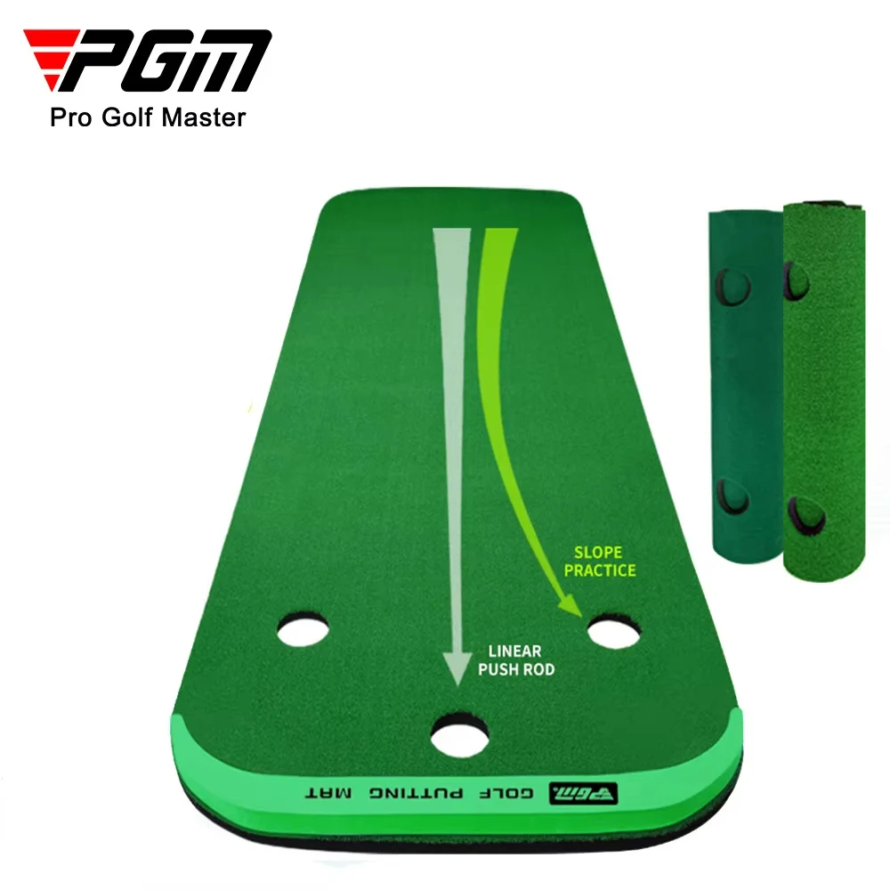 PGM Indoor Golf Putting Green Home Portable Golf Putter Trainer Mini Practice Mat Green Exercises Blanket Golfing Training Aids