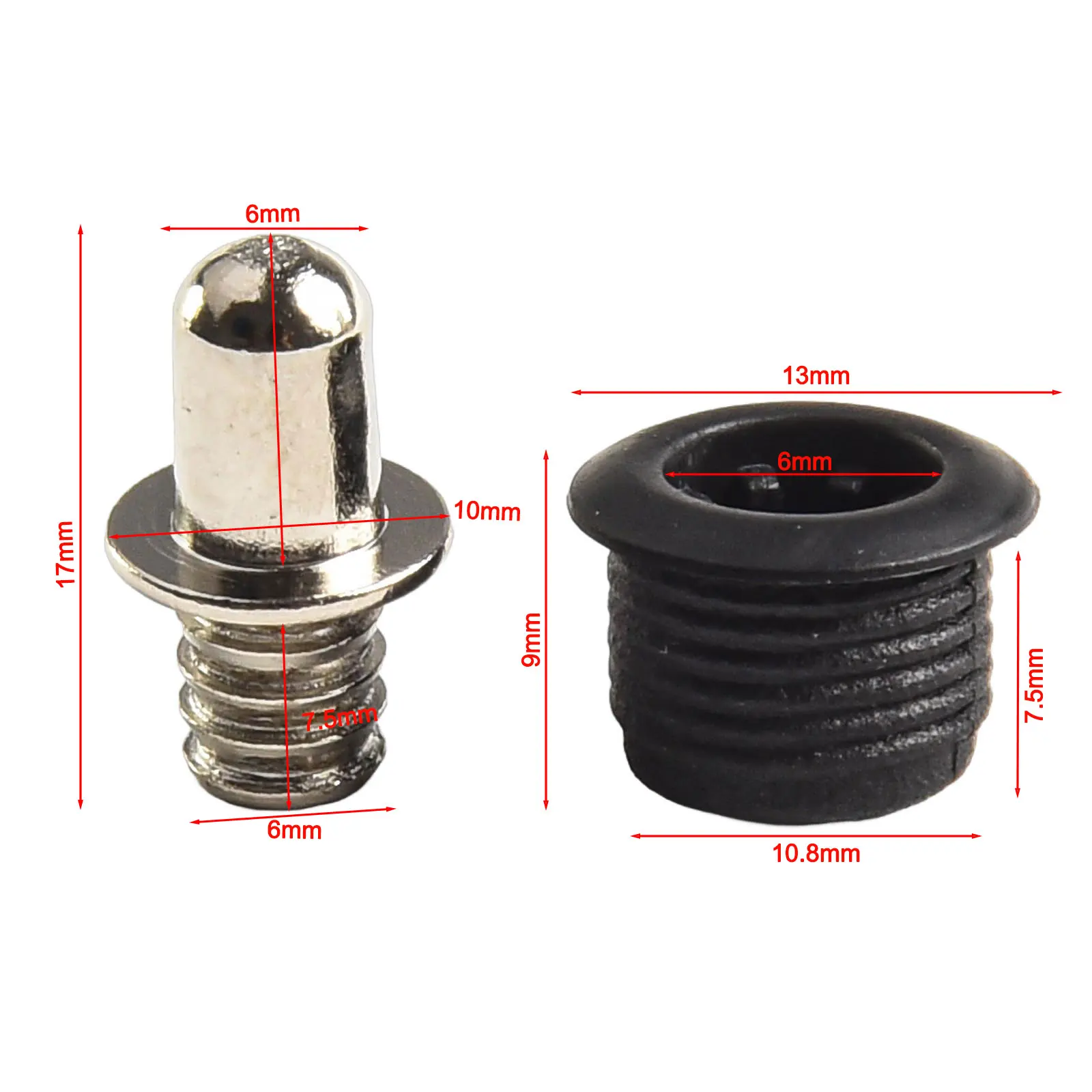 10 Pairs DIY Audio Speaker Buckles Plastic Ball Socket Type Grill Guides Peg Kit Screws Speaker Parts Accessories