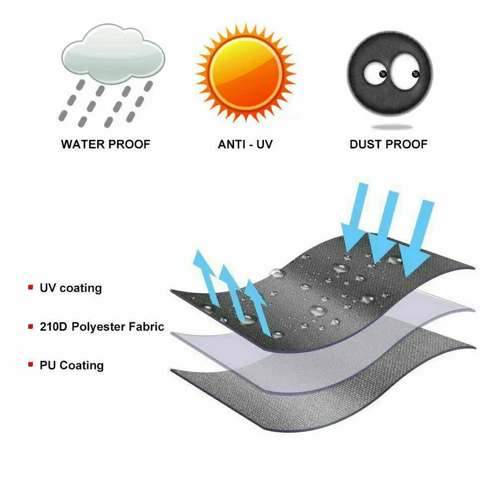 Rain Water Resistant Wind Proof Outdoor Waterproof Dust Proof Rain Protector Furnace Stove Cover BBQ Accessories Chiminea Cover