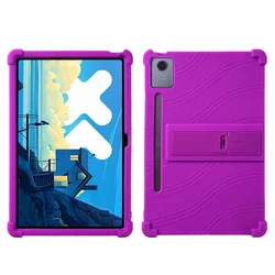 Kids Friendly Silicone Stand Cover for 12.7 Inch Tablet - Durable and Flexible Case (PURPLE)