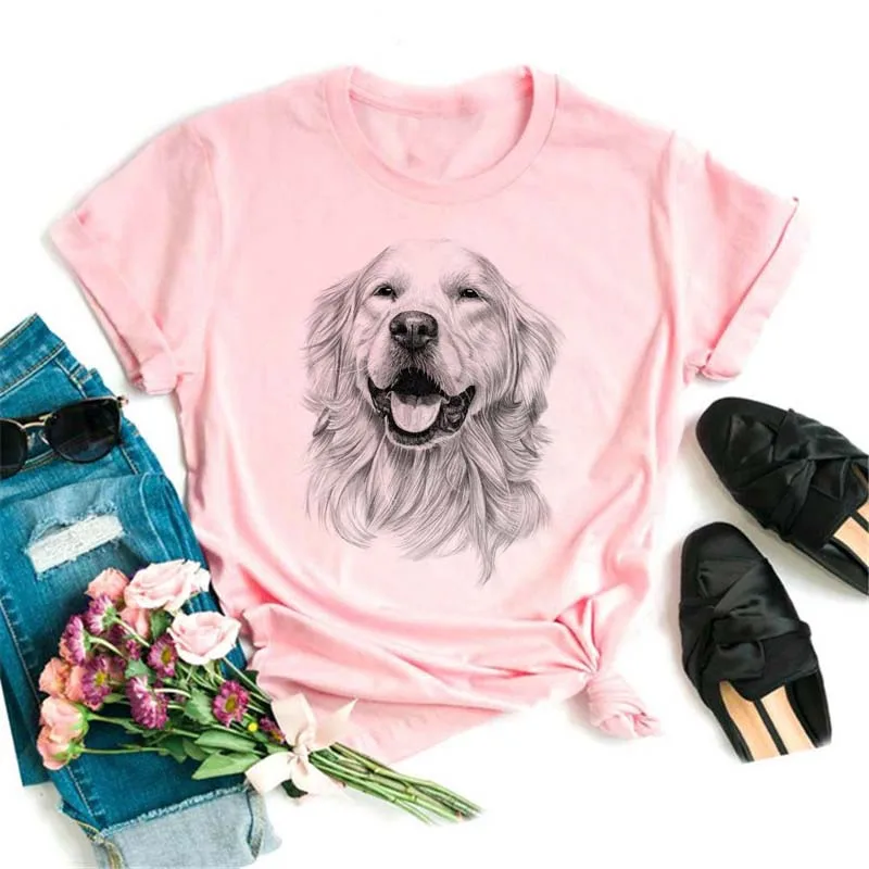 

2022 Summer New Lovely Dog Paws Printed T Shirt Women Tops Cartoon Graphic Print 90s Girls Tee Animal Female T-shirts Shirts