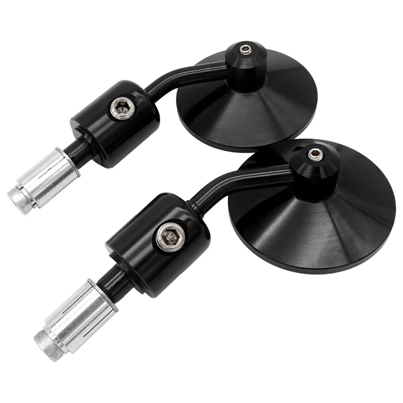 

Universal Motorcycle Aluminum Rear View 3" Handle Bar End 7/8" Mirrors for Honda for Yamaha for Suzuki Cafe Racer