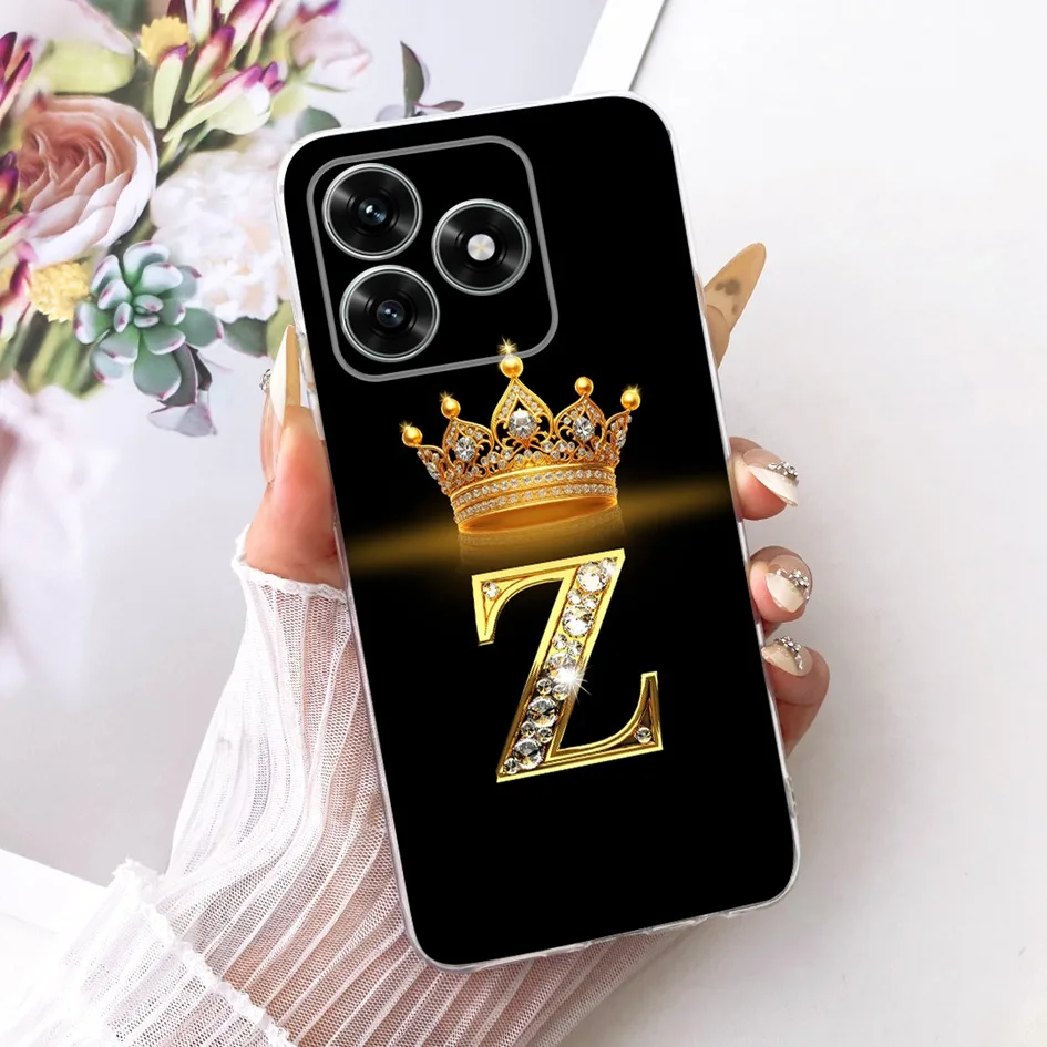 Luxury Crown Letters Soft Slim Silicone Phone Cover - Elegant Silicone Bumper Case
