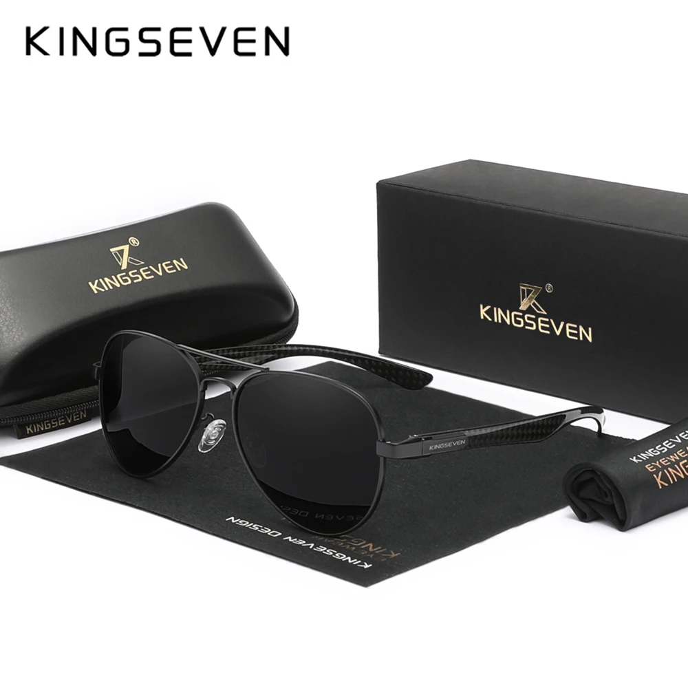 

KINGSEVEN New Fashion Pilot Sunglasses For Men Classical Uv400 Protection Polarization Glasses Women HD Luxury Driving Eyewear