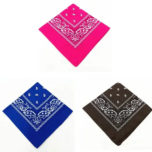 1-3Pcs Fashion Hip Hop Cotton Bandana Square Scarf 54cm*54cm Black Red Paisley Headband Printed For Women/Men/Boys/Girls - Image 16