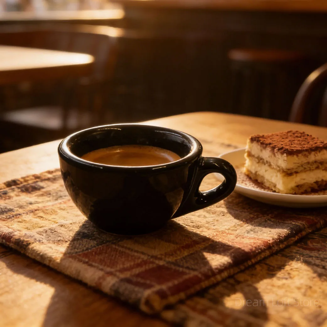 كوب إسبريسو سيراميك 50 مل مع صحن، كوب قهوة صغير لل...