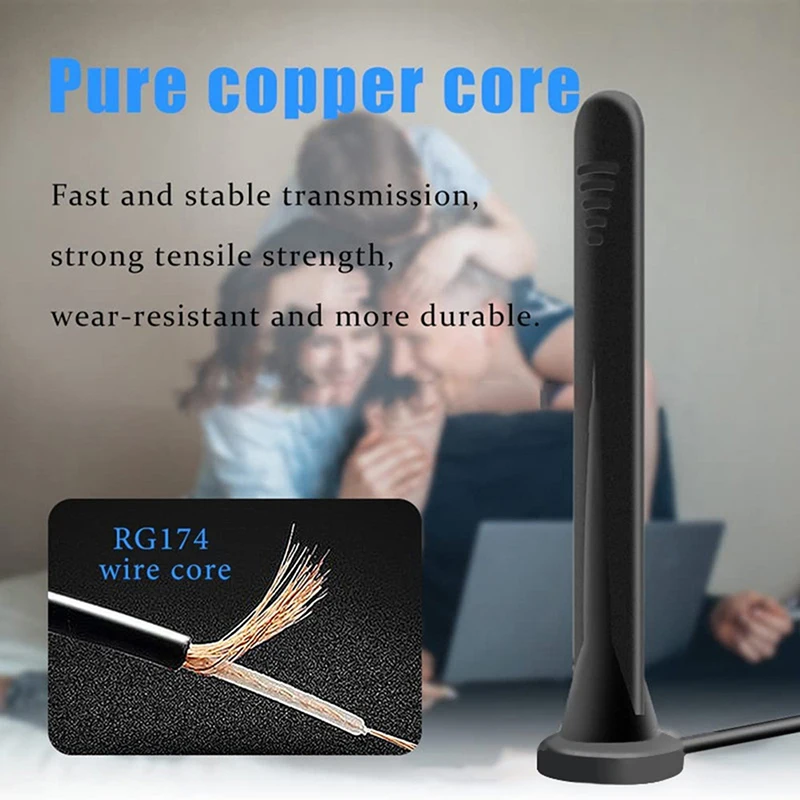 

1Pc GSM 5G Small Sucker Antenna Outdoor Omni Aerial Gain 5DBi 600-6000MHz TS9 CRC9 Waterproof Magnetic Antenna for Wifi Router