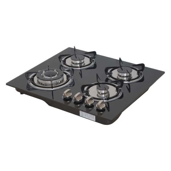 OEM/ODM Factory Suppliers Gas Cookers Built in Gas Cooktop Tempered Glass 4 Burners Kitchen Appliance Stove