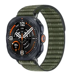 Premium Sports Nylon Loop Strap - Breathable Wristband - Watch Ultra  2025 (Army green)